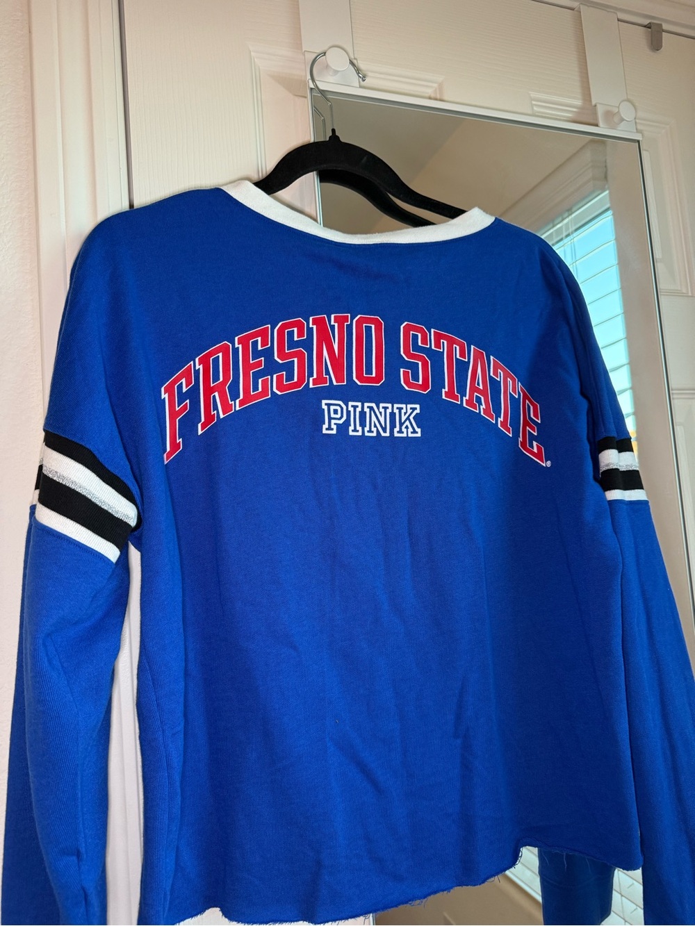 PINK Victoria’s Secret Fresno State Collegiate Collection Lace-Up Pullover